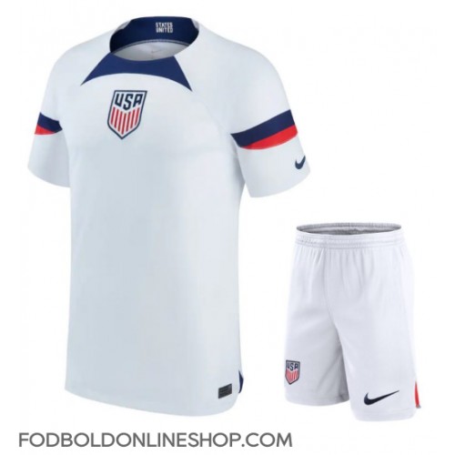 Forenede Stater Hjemme Trøje Børn VM 2022 Kortærmet (+ Korte bukser)